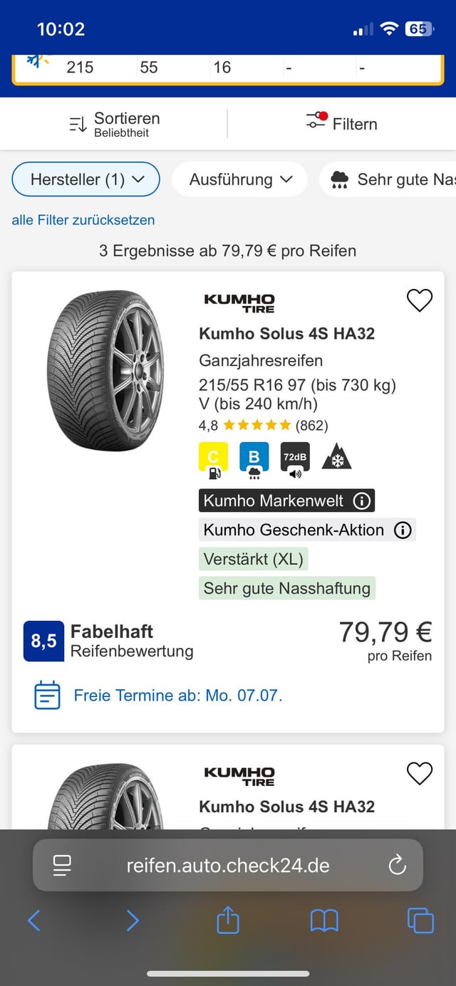 Bei mir steht demnächst ein Reifenwechsel an und bin echt verwundert wie teuer Reifen mittlerweile geworden sind. Insbesondere in meiner Größe 215/55/16. taugen die Reifen von Kuhmo was?