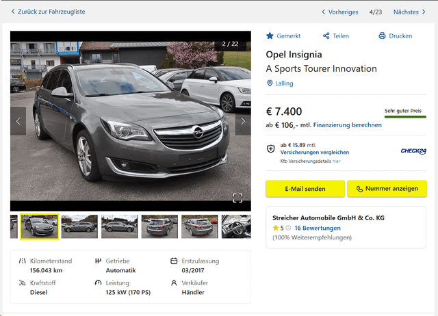 Opel Insignia A 2.0CDTI Haltbarkeit und angemessener Preis?