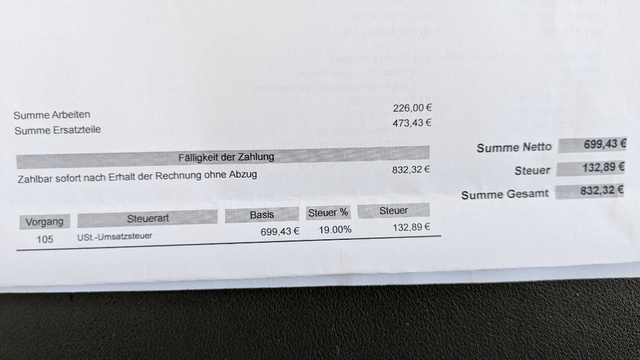 800€ für Bremsen bei Polo?