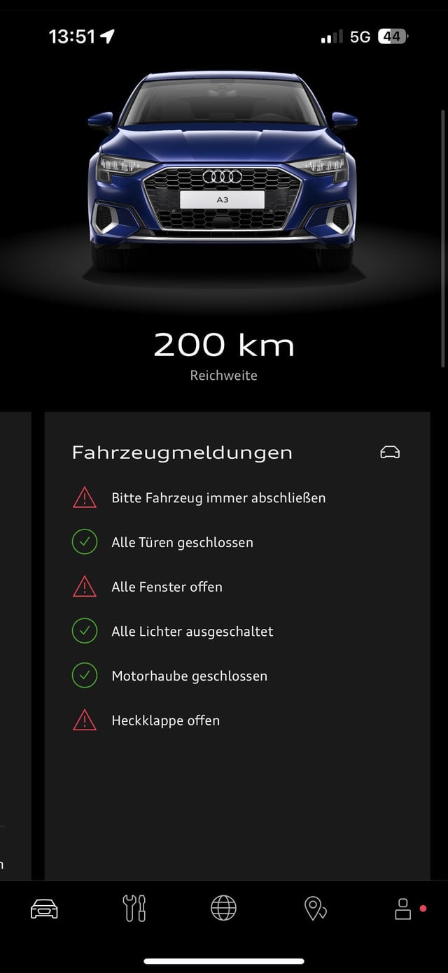 Fahrzeug laut App offen – In echt geschlossen