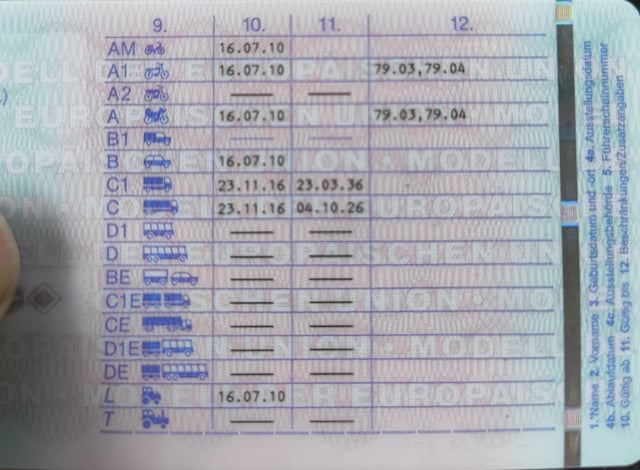 Frage Falsche Eintragung Führerschein